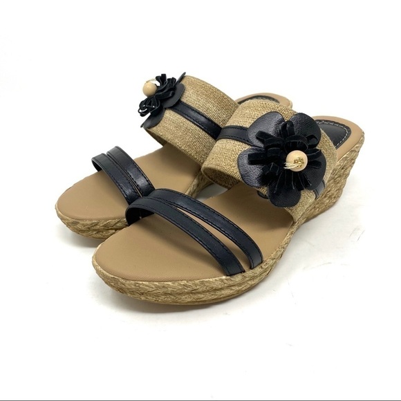 Azura by Spring Step Aketi Platform Wedge sandal black - Picture 3 of 7